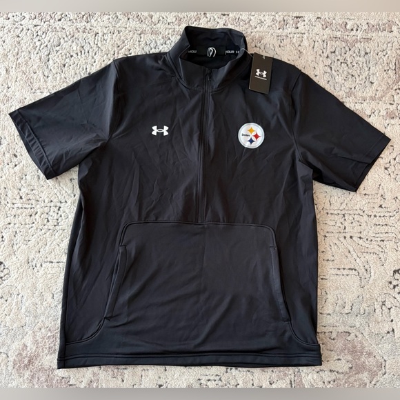 Under Armour Other - Under Armour Authentic Pittsburgh Steelers Black Pullover NFL Football Men’s L